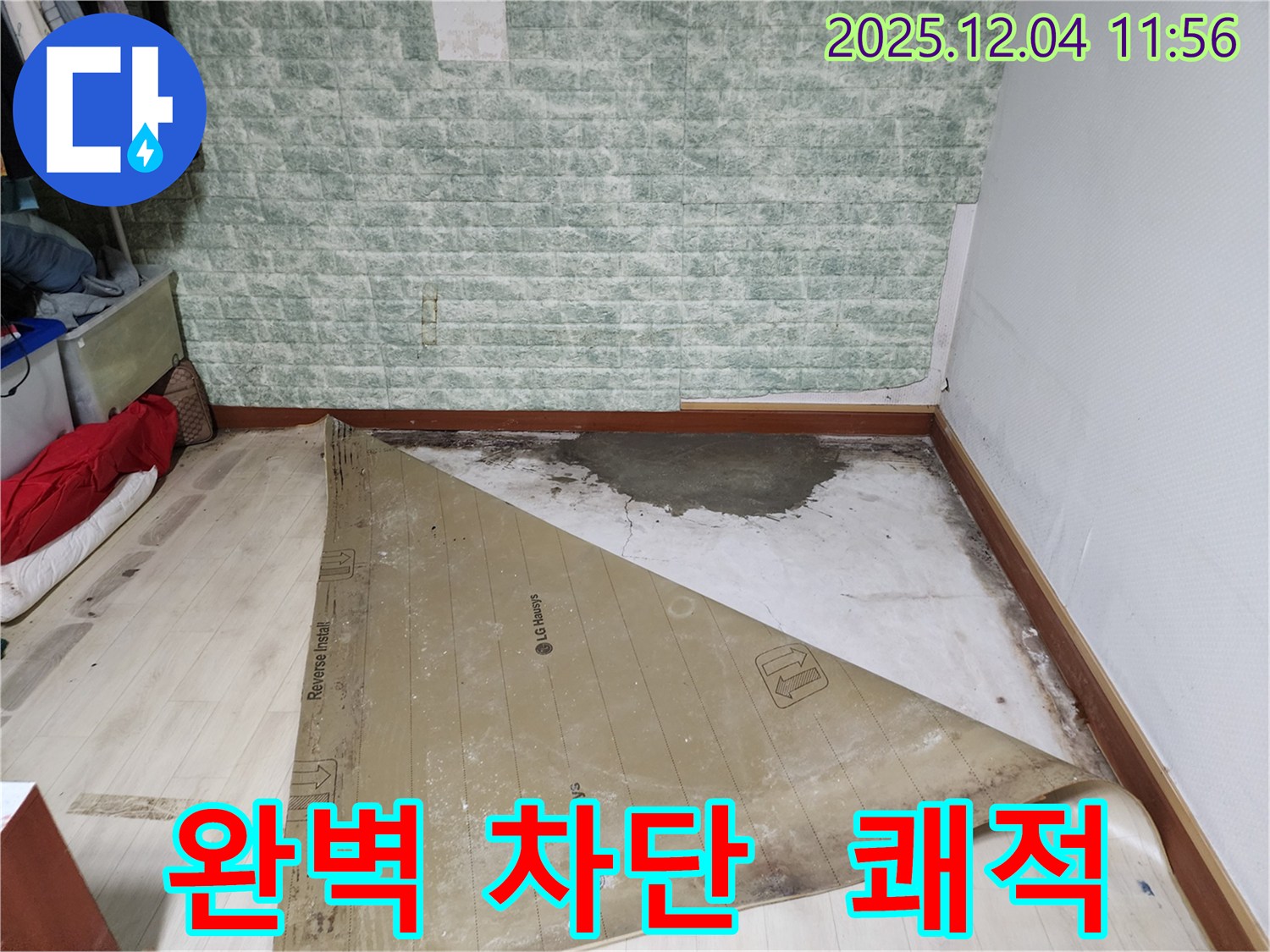 일동면 누수 - 썩은 장판 습기 곰팡이 완벽 차단