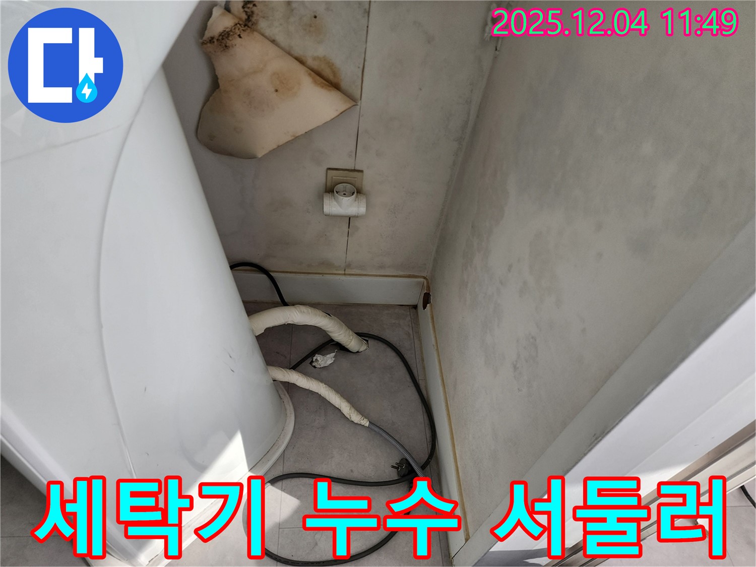 포천 - 세탁기 젖은 벽, 콘센트 주변 곰팡이 - 감전사고 위험, 안전 점검 서두르세요