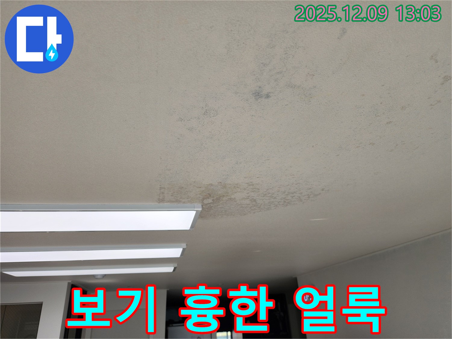 성동리 - 천장 누수 곰팡이 보기 흉한 얼룩 - 깨끗하게