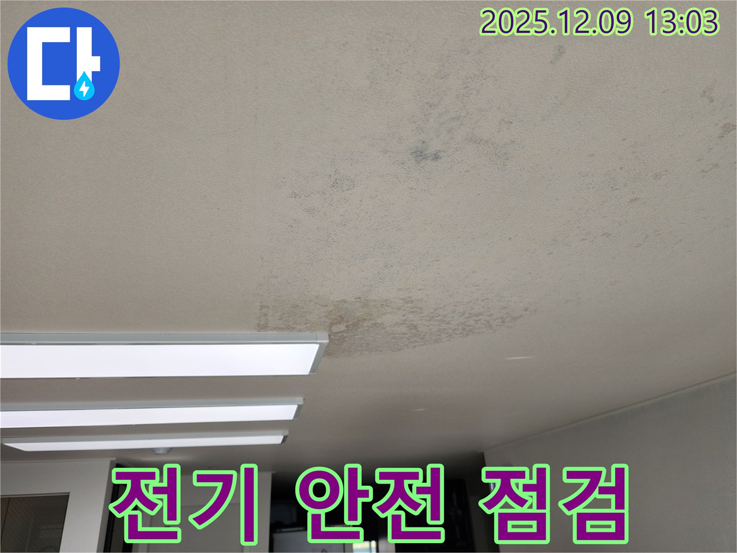 성동리 - 천장 누수 전기 안전 점검 - 감전, 화재 예방