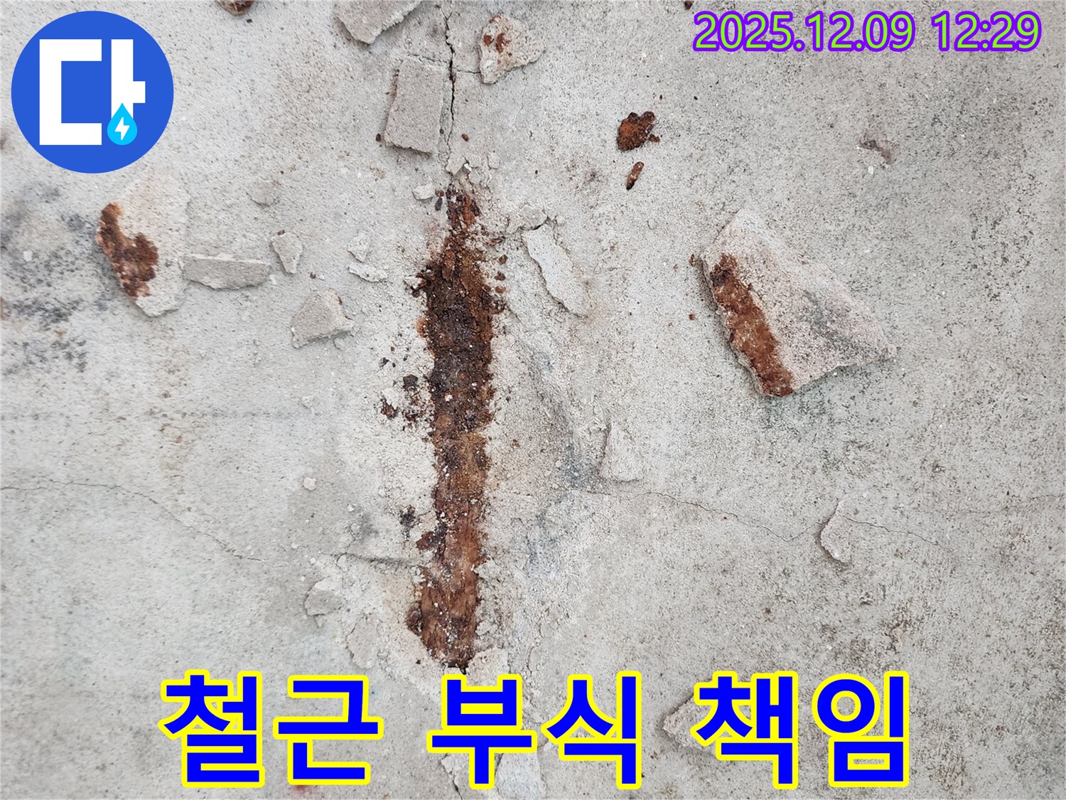 콘크리트 속 철근 부식 - 책임 시공으로 믿음직하게