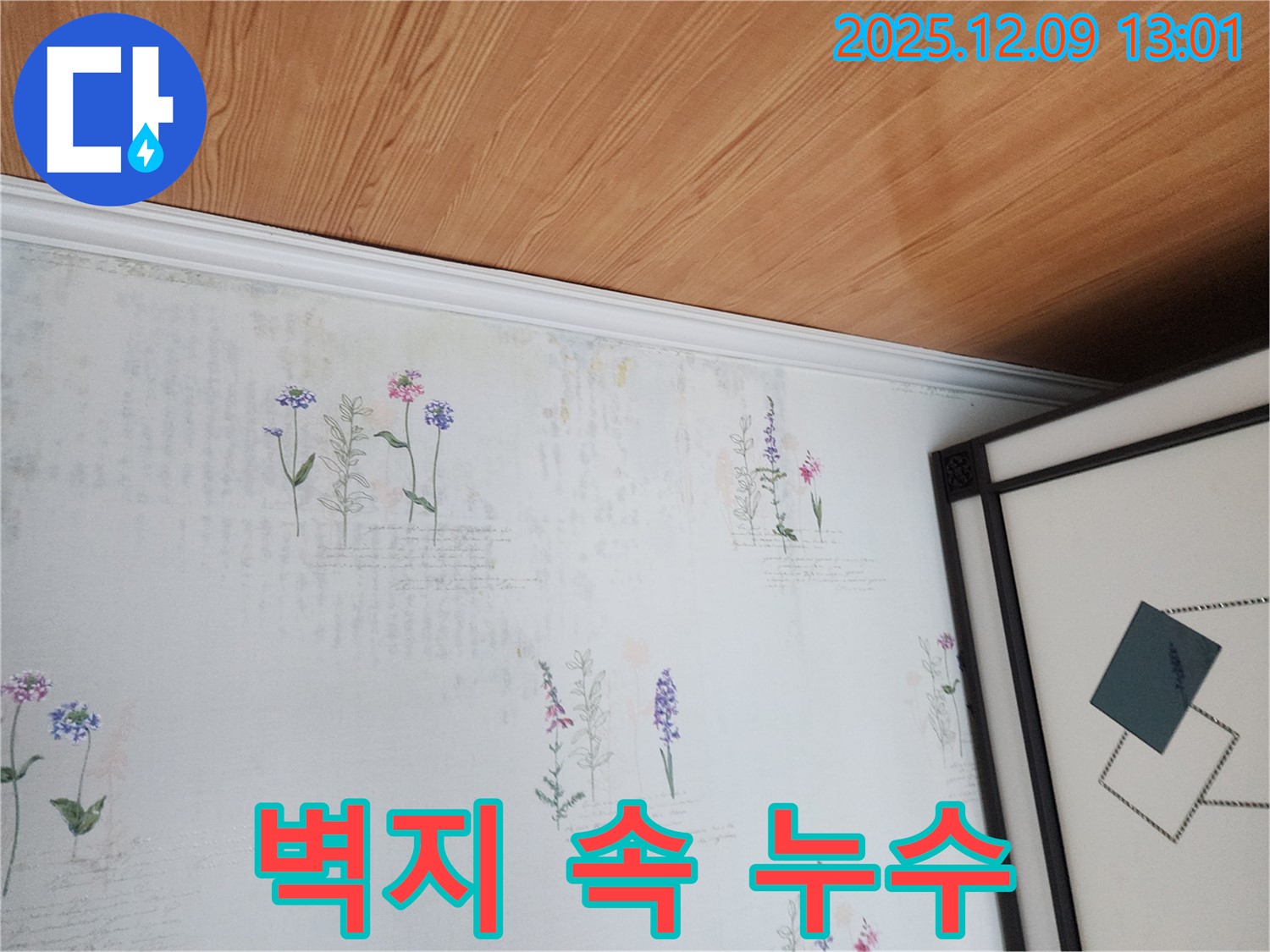 포천 영중면 누수 현장 - 벽지 속 숨은 누수와 곰팡이 발생 직전 상황