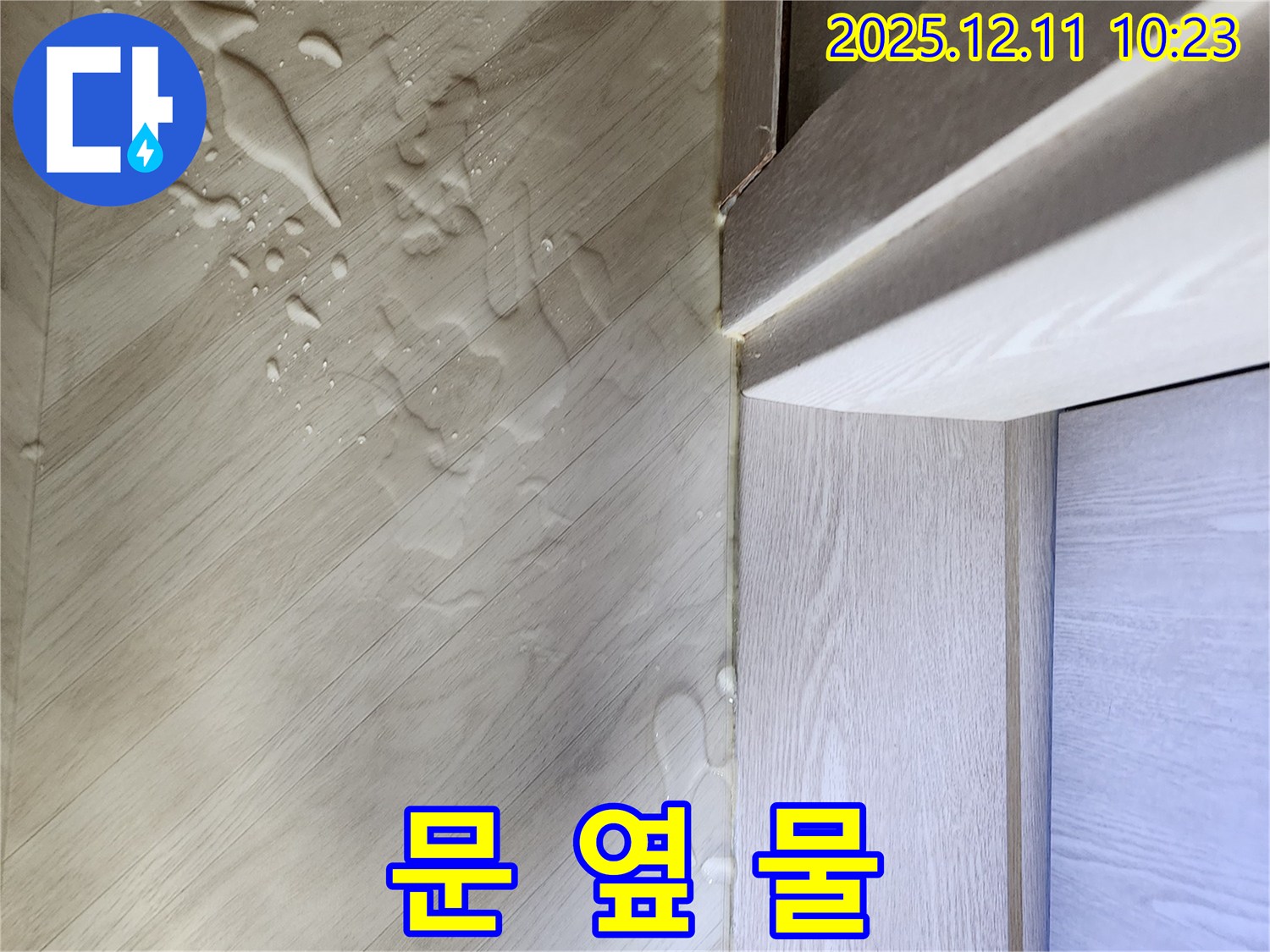 영중면 누수 - 문 옆 물, 누수 전문가 책임 시공 보장