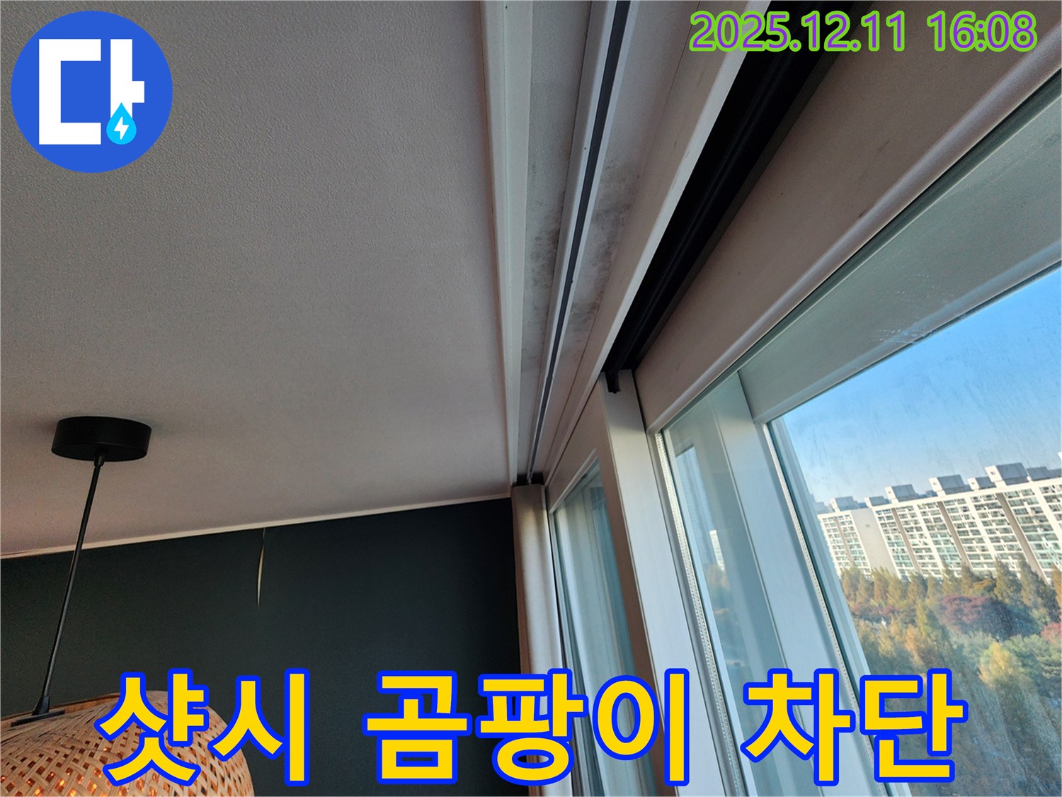 샷시 레일 곰팡이 - 누수 차단 - 남궁리