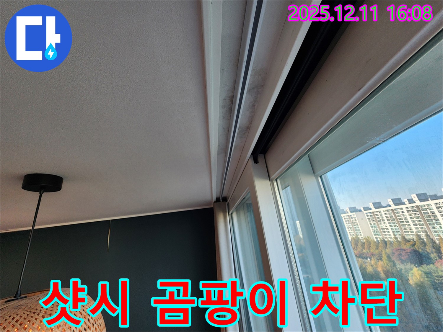 샷시 레일 곰팡이 - 누수 차단 - 남궁리 - 꼼꼼 시공 - 안심