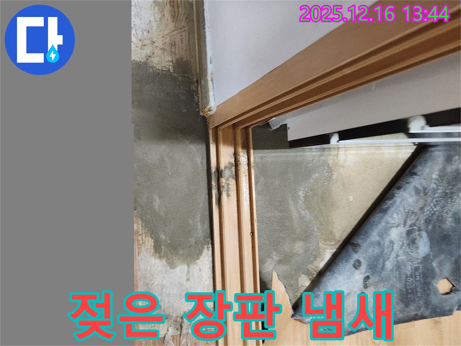 영북면 소홀리 누수 - 젖은 장판, 곰팡이 냄새 진동