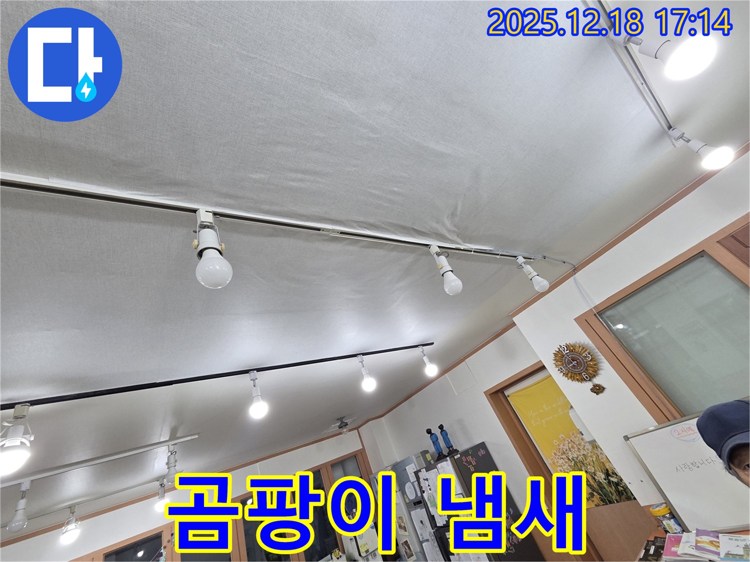 시흥 신천동 누수 - 천장 누수, 곰팡이 냄새와 함께 시작 - 건강 위협