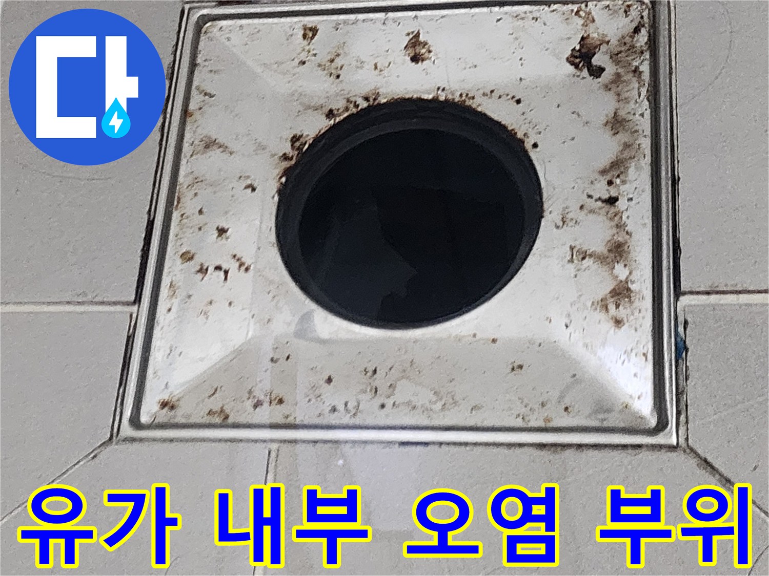 배수구-유가-내부의-이물질-및-오염-상태