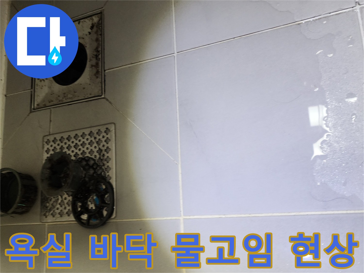 영북 유가 주변-배수구 틈새와 타일 상태 이미지