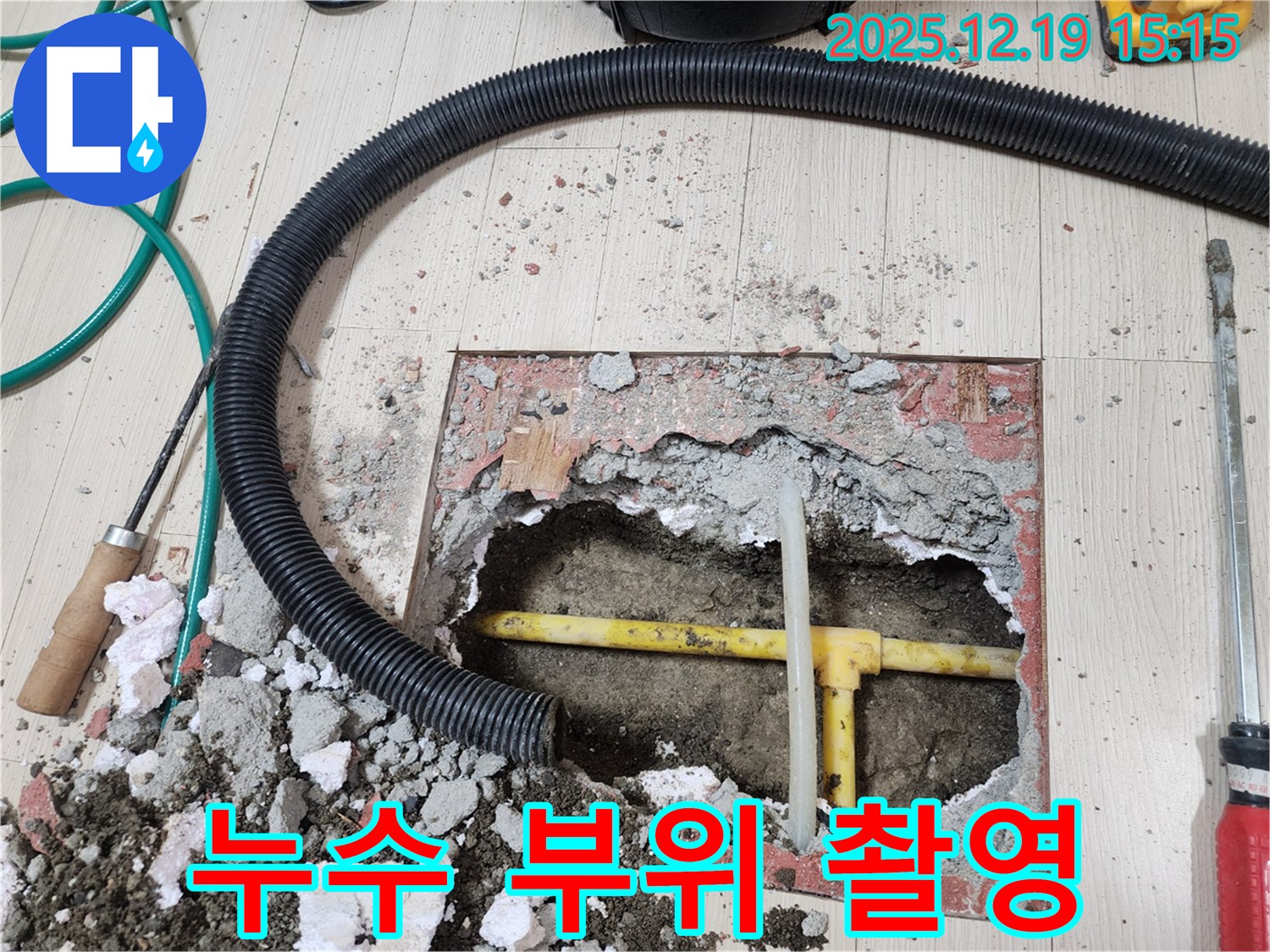 춘의동 신진시티하우스 누수 부위 정밀 촬영 - 문제 지점을 정확하게 기록하고 분석