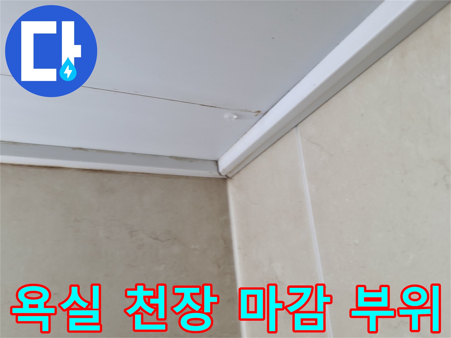 욕실-천장과-벽면-타일-접합부-상태