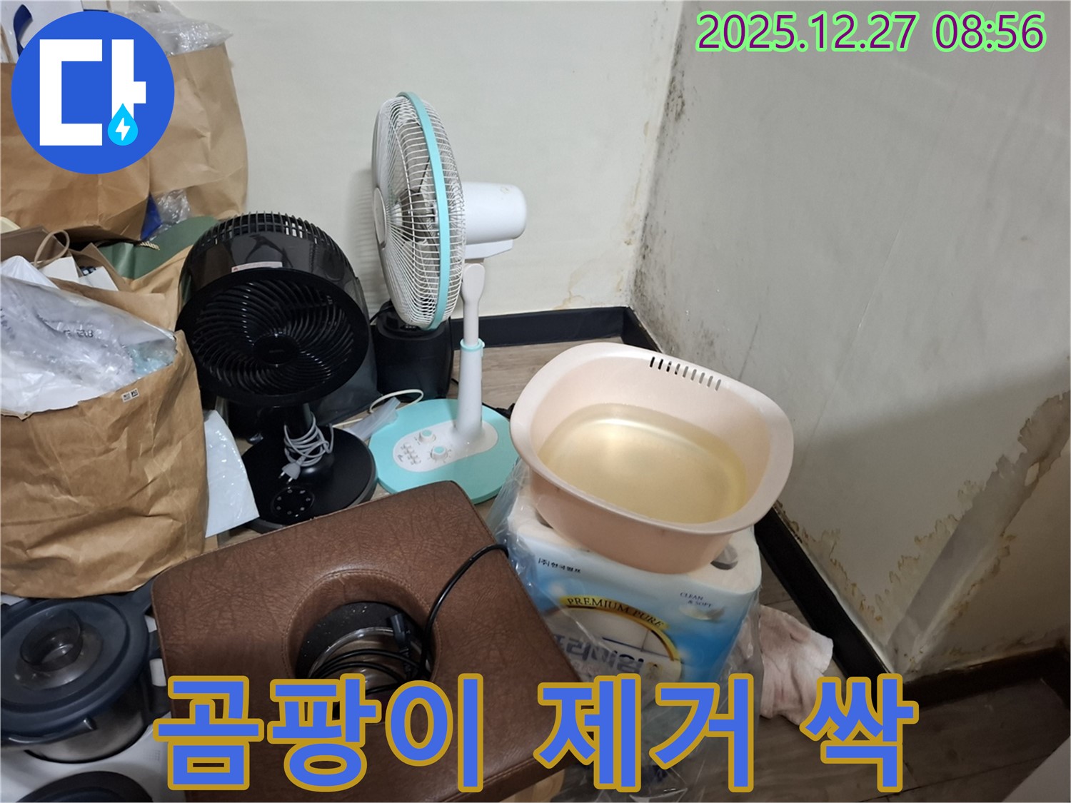 송파구 삼전동 누수 현장 - 곰팡이 제거, 숨어있는 곰팡이까지 싹! - 꼼꼼한 시공.