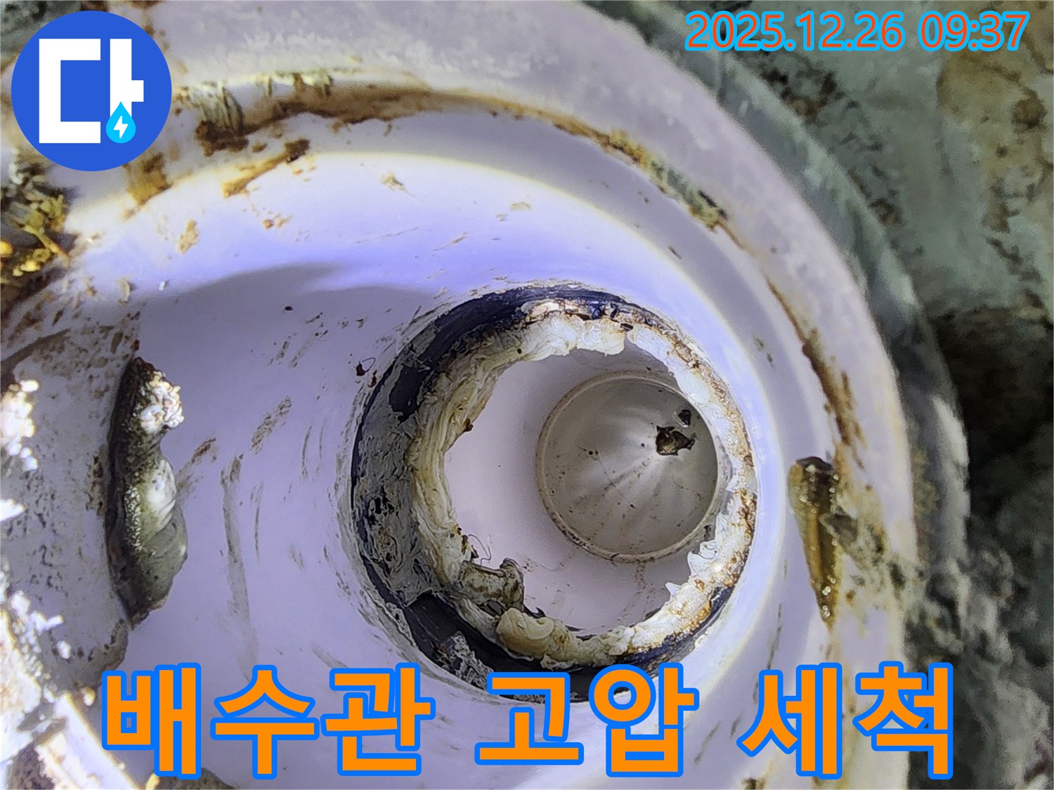 상계1동 배수관 고압 세척 - 찌꺼기 깨끗하게