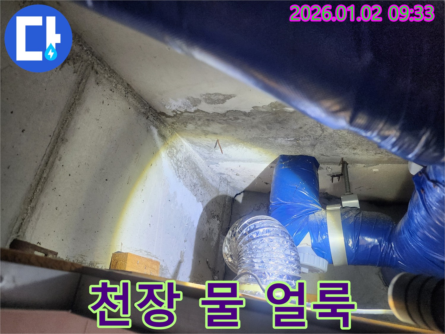 상계9동 누수 - 천장 물 얼룩, 누수 해결 시급