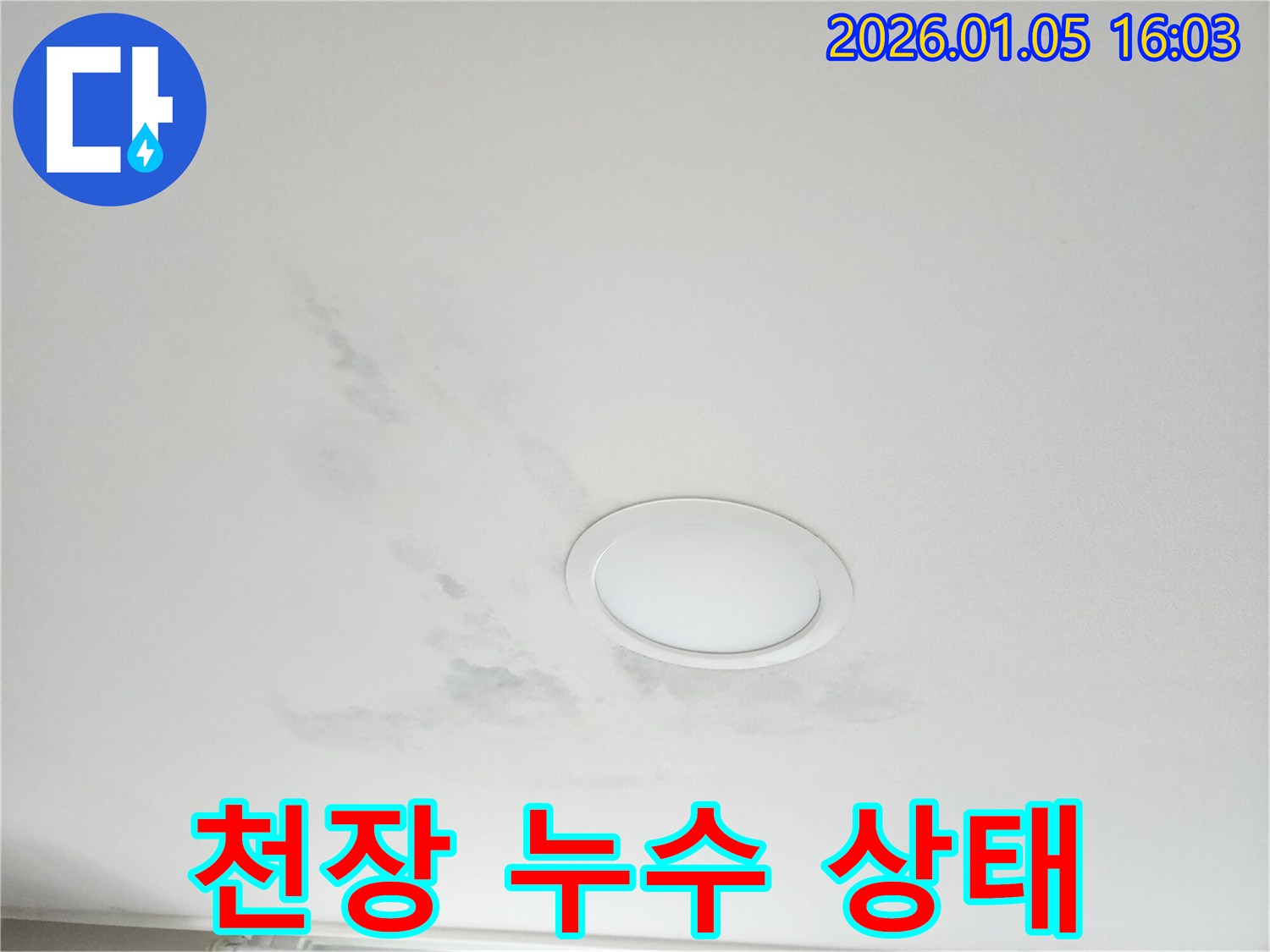 월계1동 천장 누수 - 누수 발생 상태 상세 확인