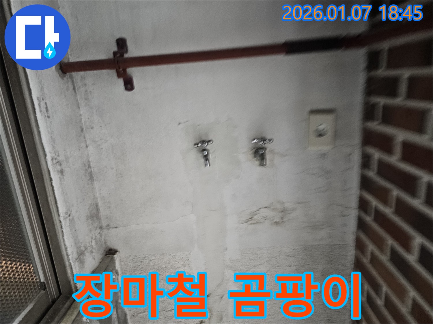 장마철 벽 누수 - 습기와 곰팡이