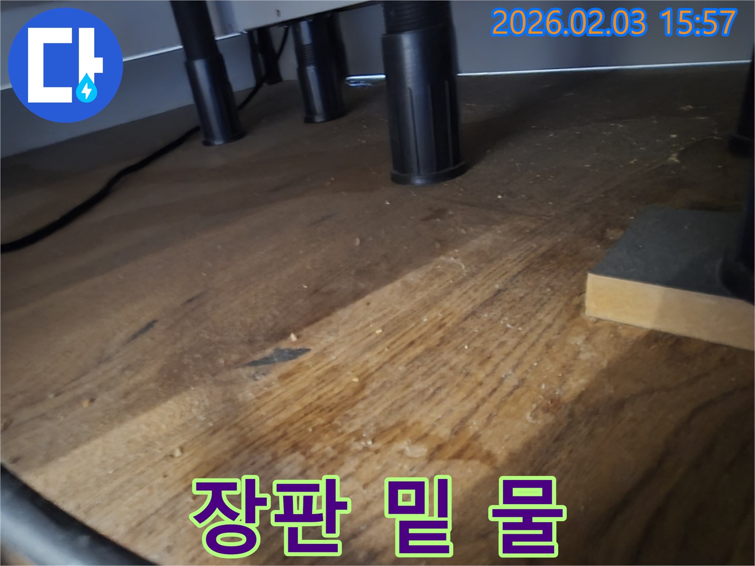 장판 밑 물 고임 - 숨겨진 누수의 신호입니다.