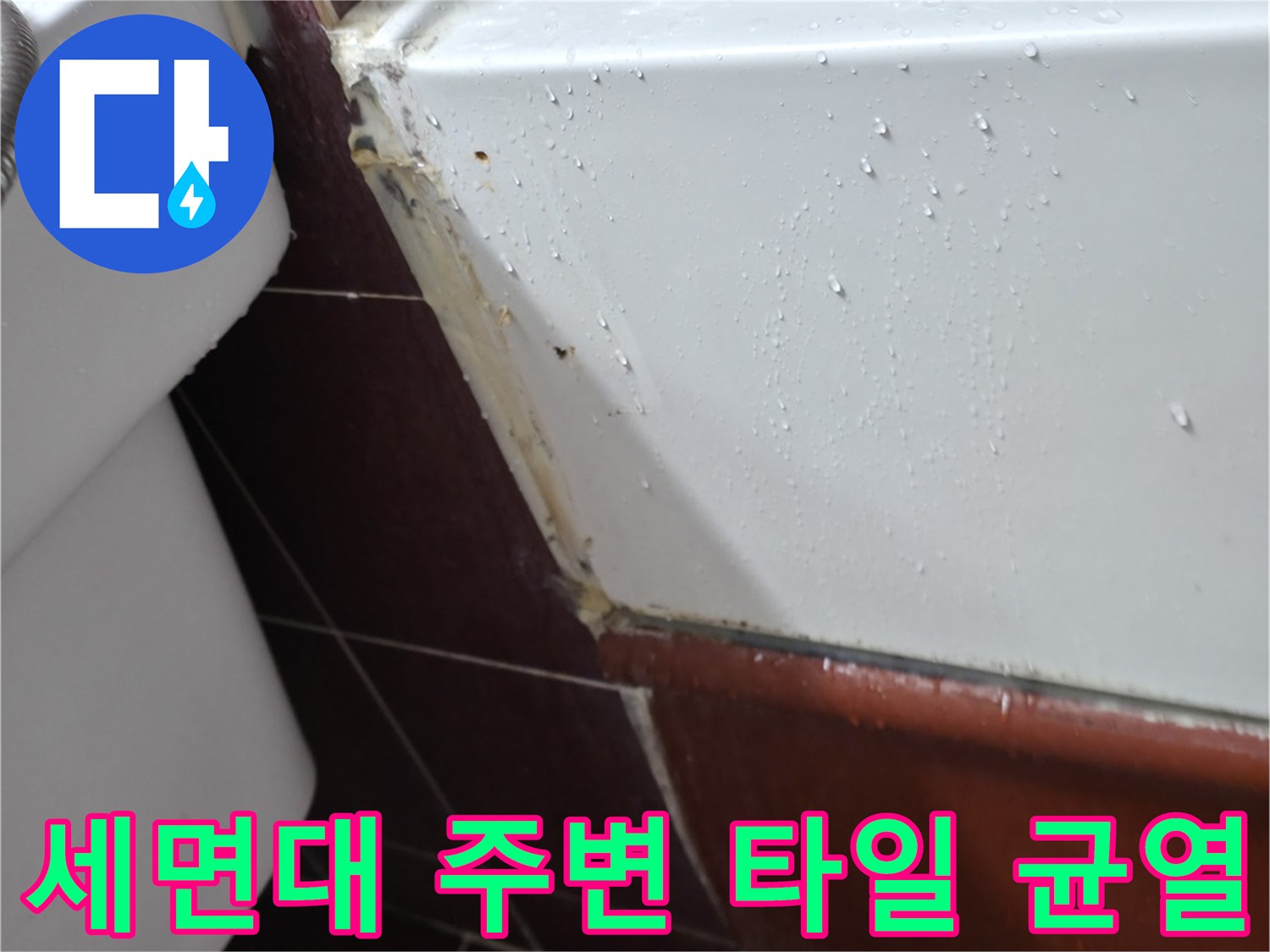 양주 백석읍-세면대와 타일 사이 누수 유입 경로