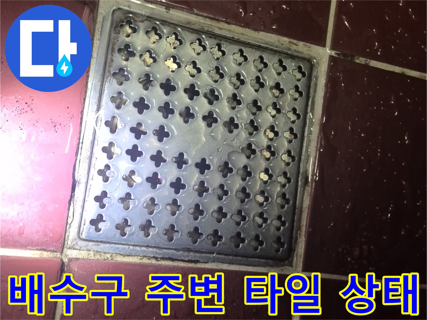 양주 백석읍 현장 사진 - 화장실 바닥 배수 유가 부위