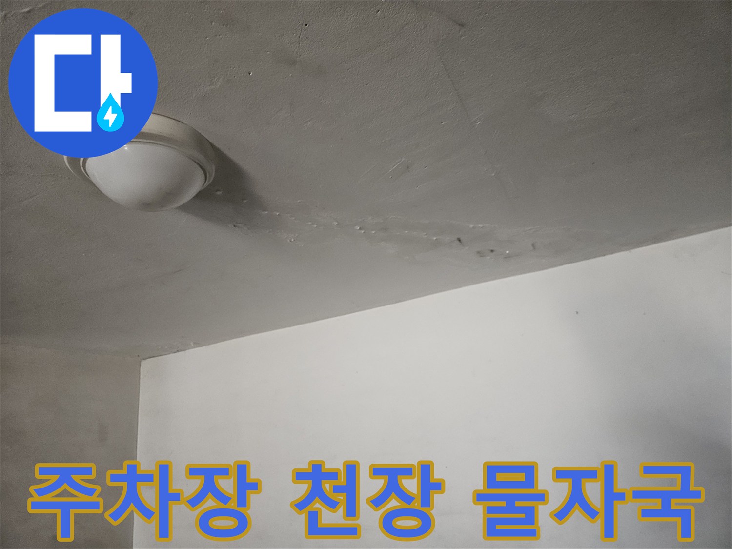 도봉구 필로티 구조 주차장 천장의 습기 및 물자국 현상