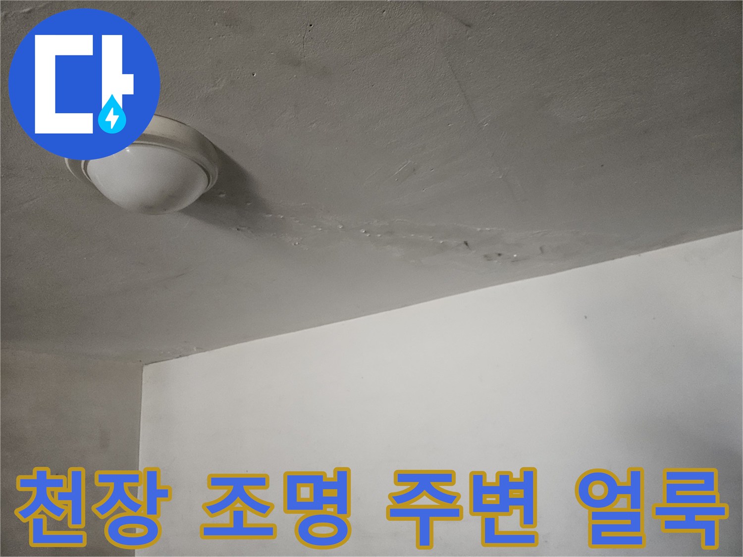 빌라-주차장-천장-조명-주변-누수-얼룩