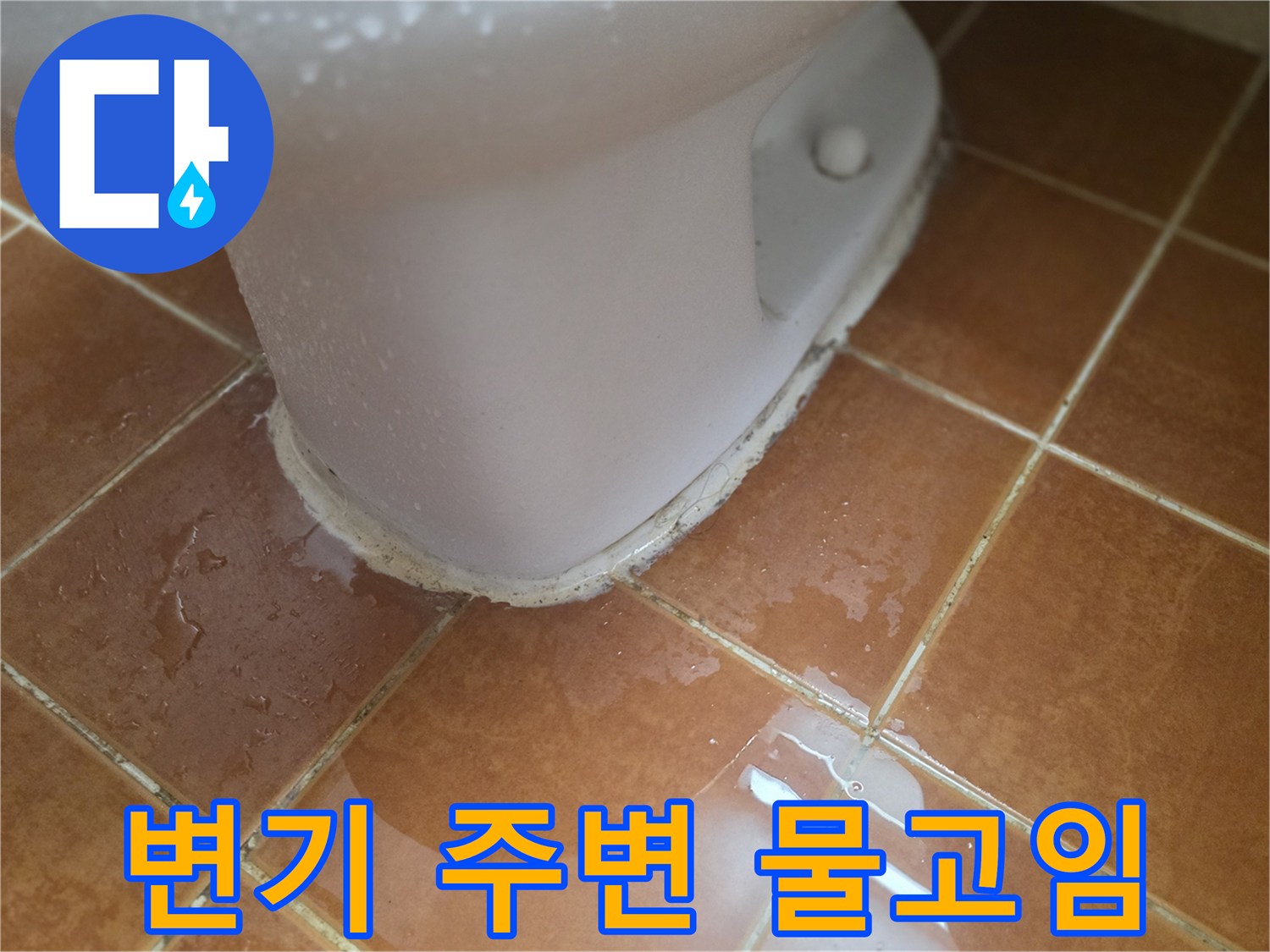 변기-하단-타일-경계에-고인-물