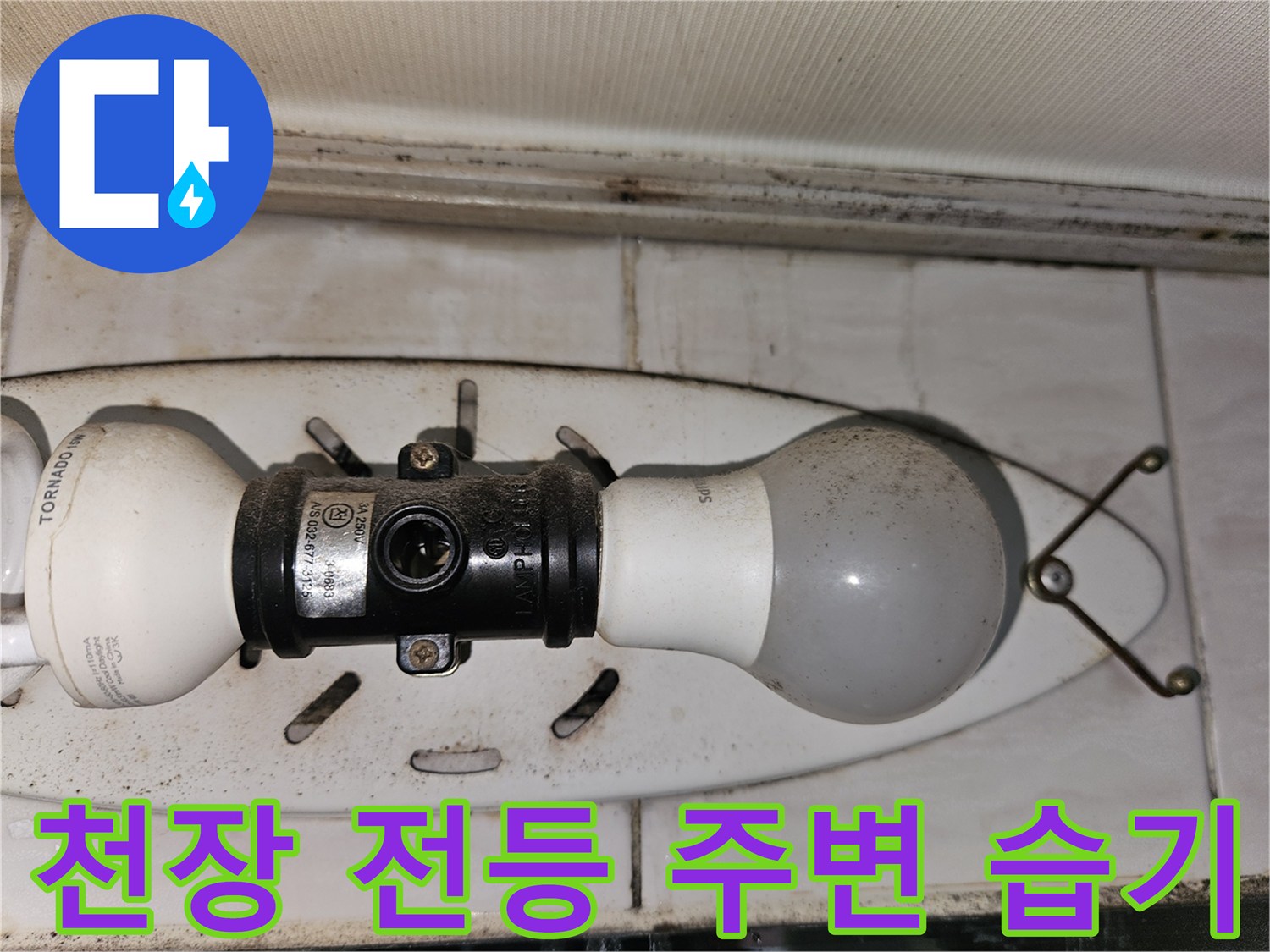 조명-주변에-발생한-축축한-얼룩