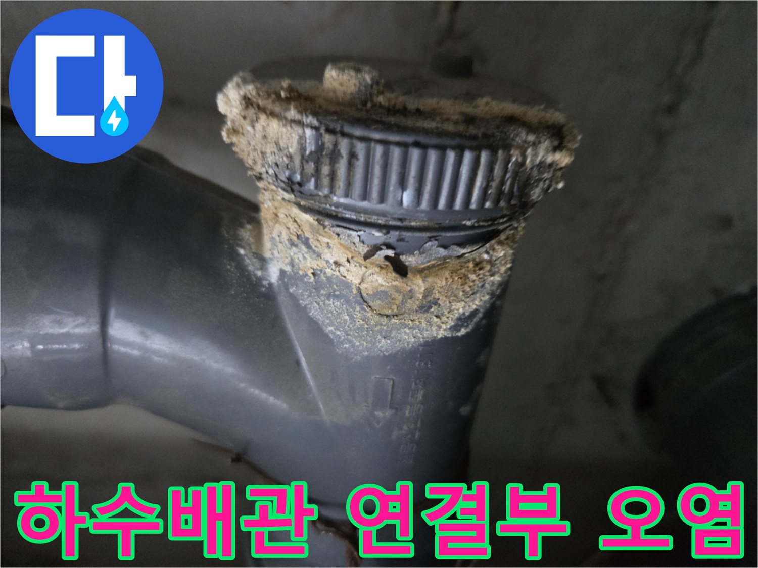 오염된-하수-배관-연결-부위