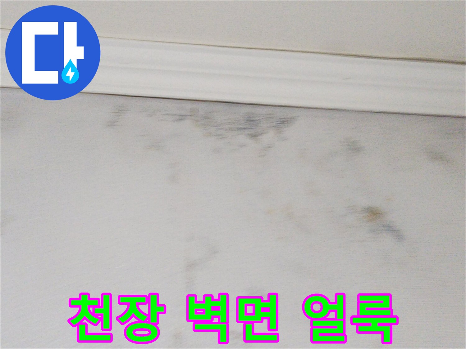 습기로-인한-천장-벽면의-변색-상태