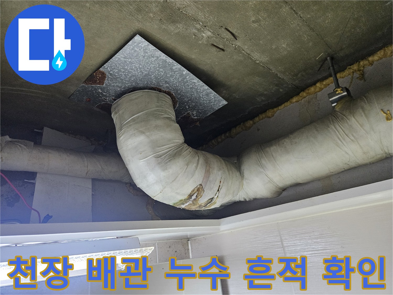 누수가-발생한-배관-주변의-슬래브-상태