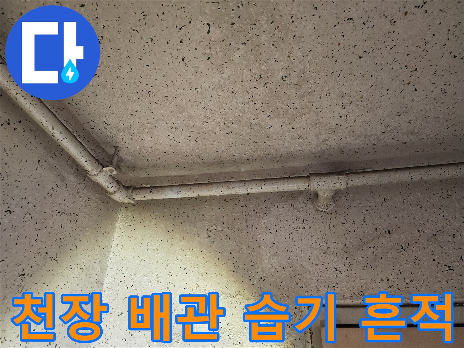 배관-연결부위-주변-벽면-습기-상태