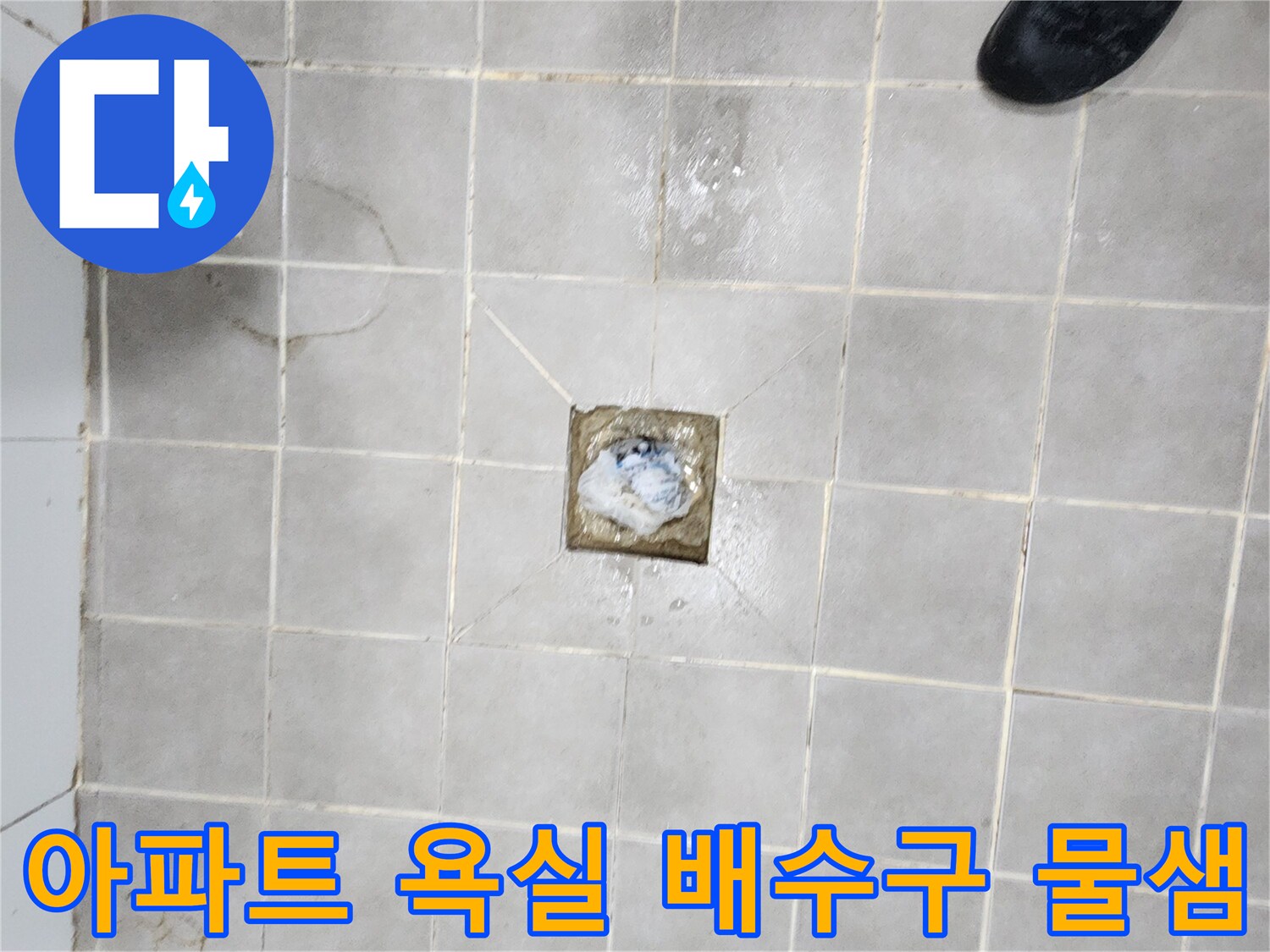 서대문구-아파트-욕실-배수구-주변에서-발생한-물샘-현상을-정밀-점검하는-사진
