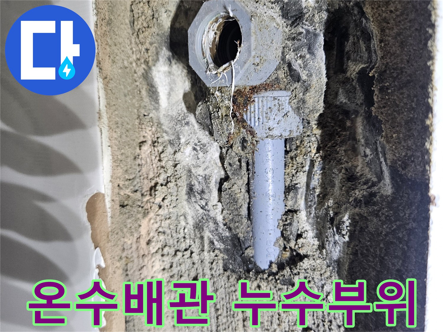 화성-동탄-욕실-벽체-내부-온수-배관-파손-상태