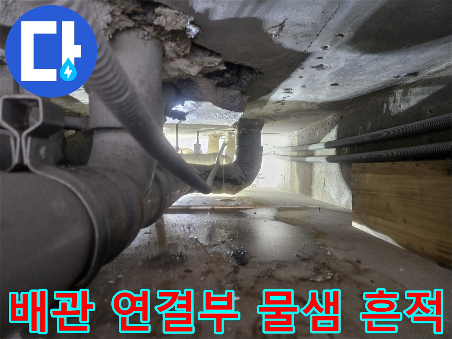 천장-내부-배관-주변의-물기-및-얼룩