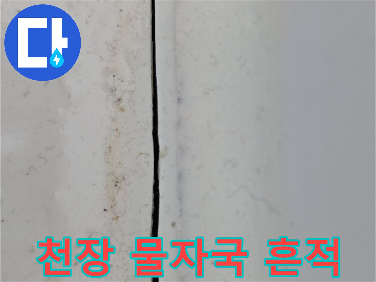 아파트-거실-천장에-남은-길쭉한-물자국-흔적