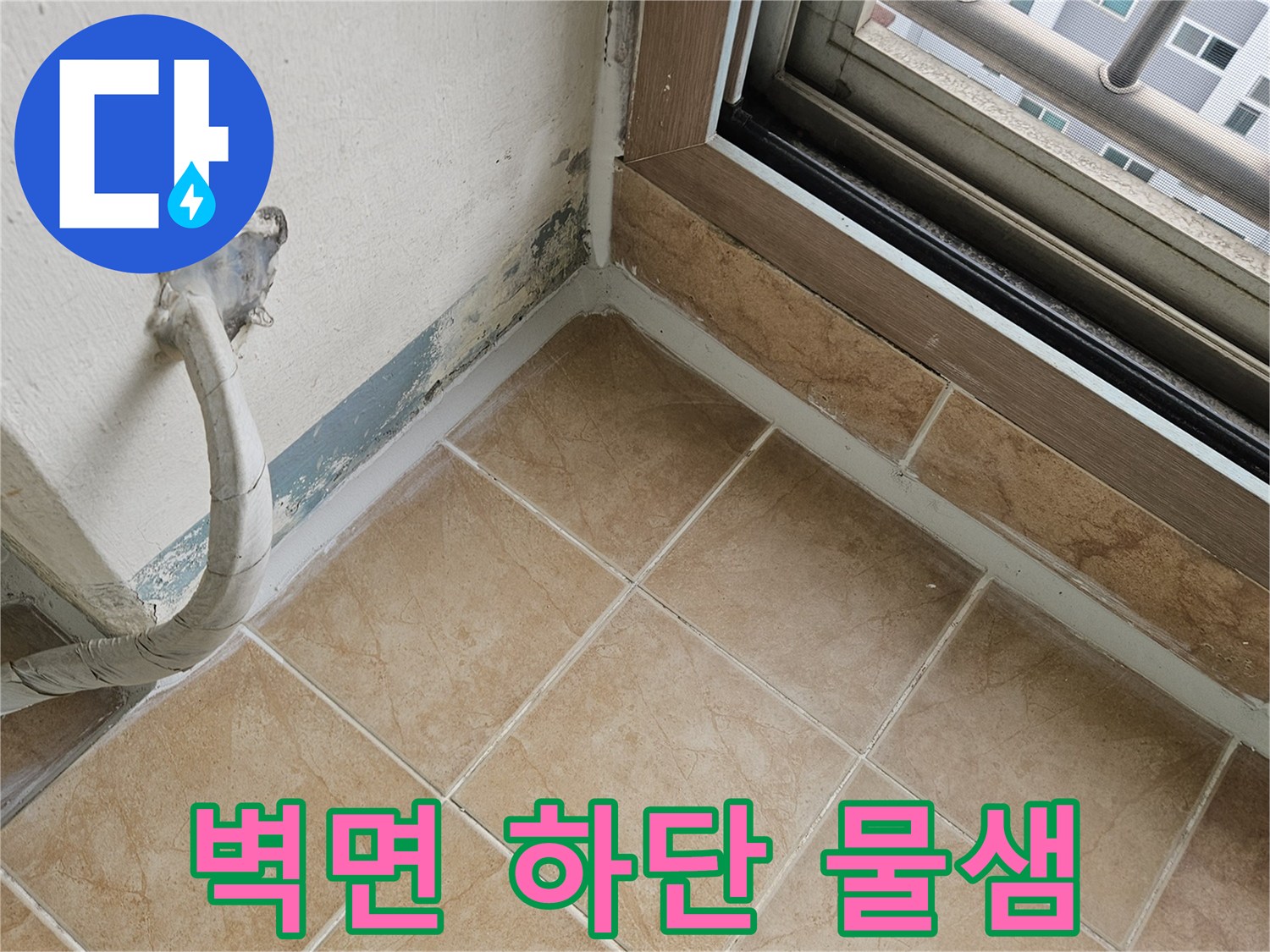 타일-경계면의-물샘-흔적과-오염-상태