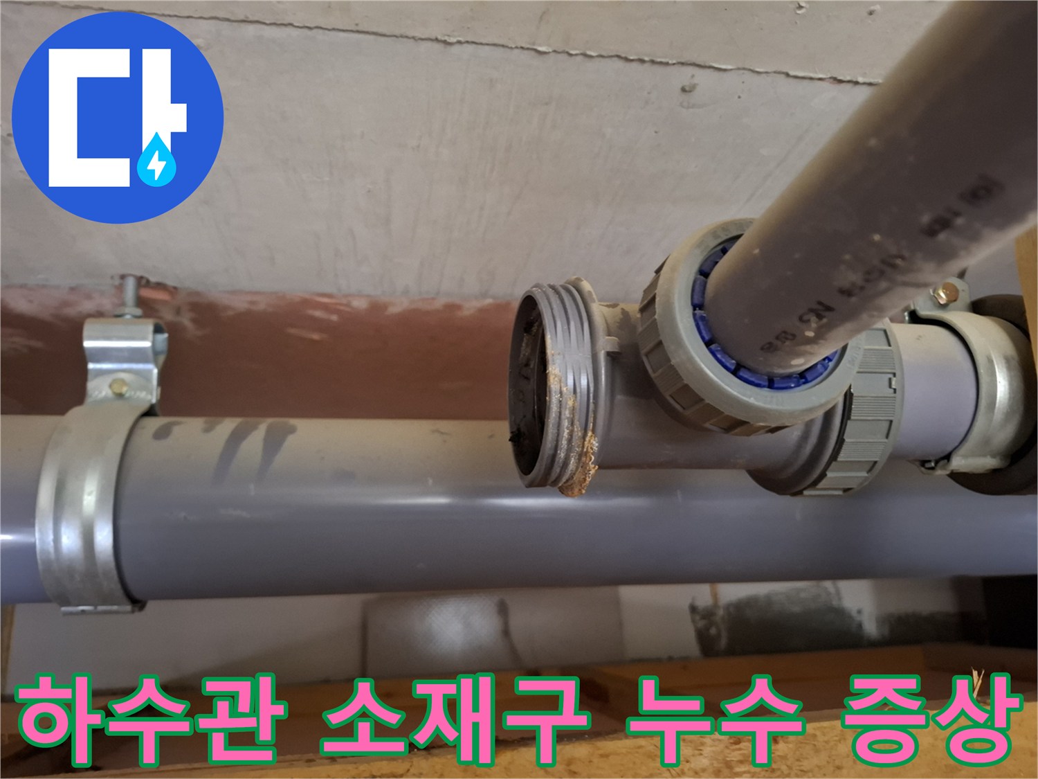 용현동 현장-피트랩 소제구 캡 주변의 습기 확인
