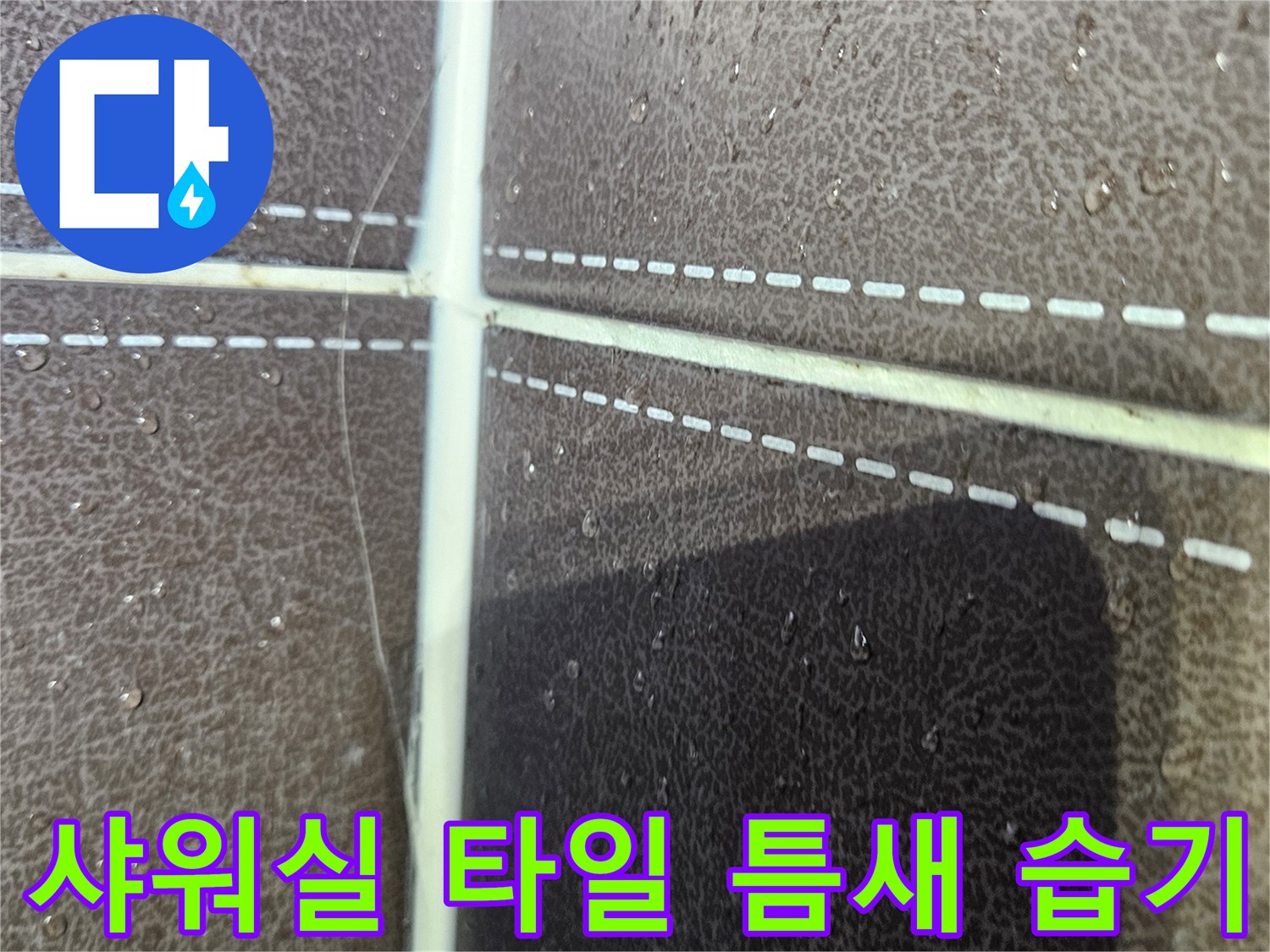 샤워실-타일-경계면의-물고임과-습기-상태