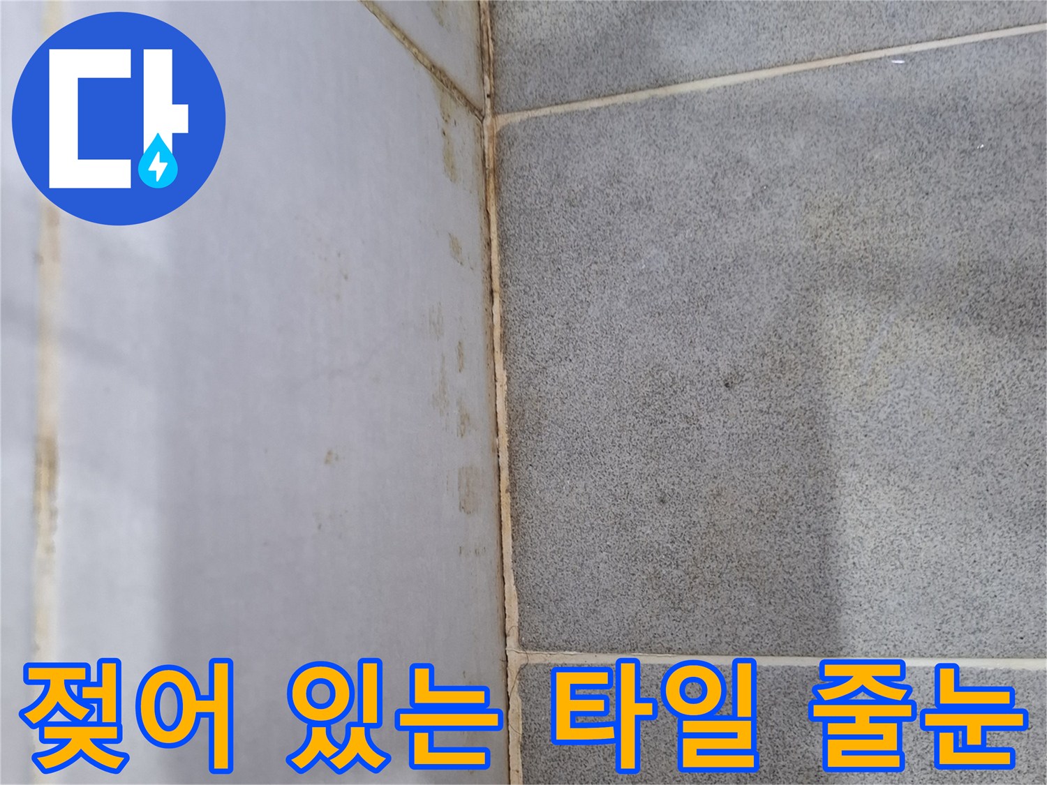 벽면-타일-하단부-줄눈-오염-및-변색