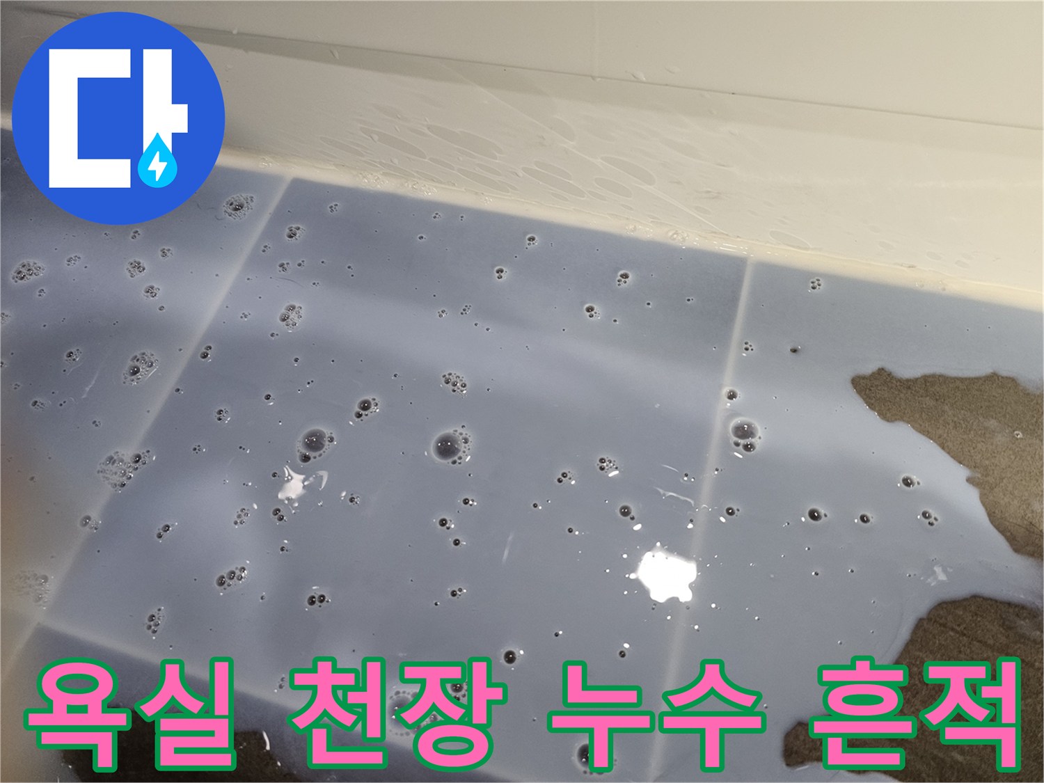 물방울이-맺힌-화장실-천장-타일의-상태