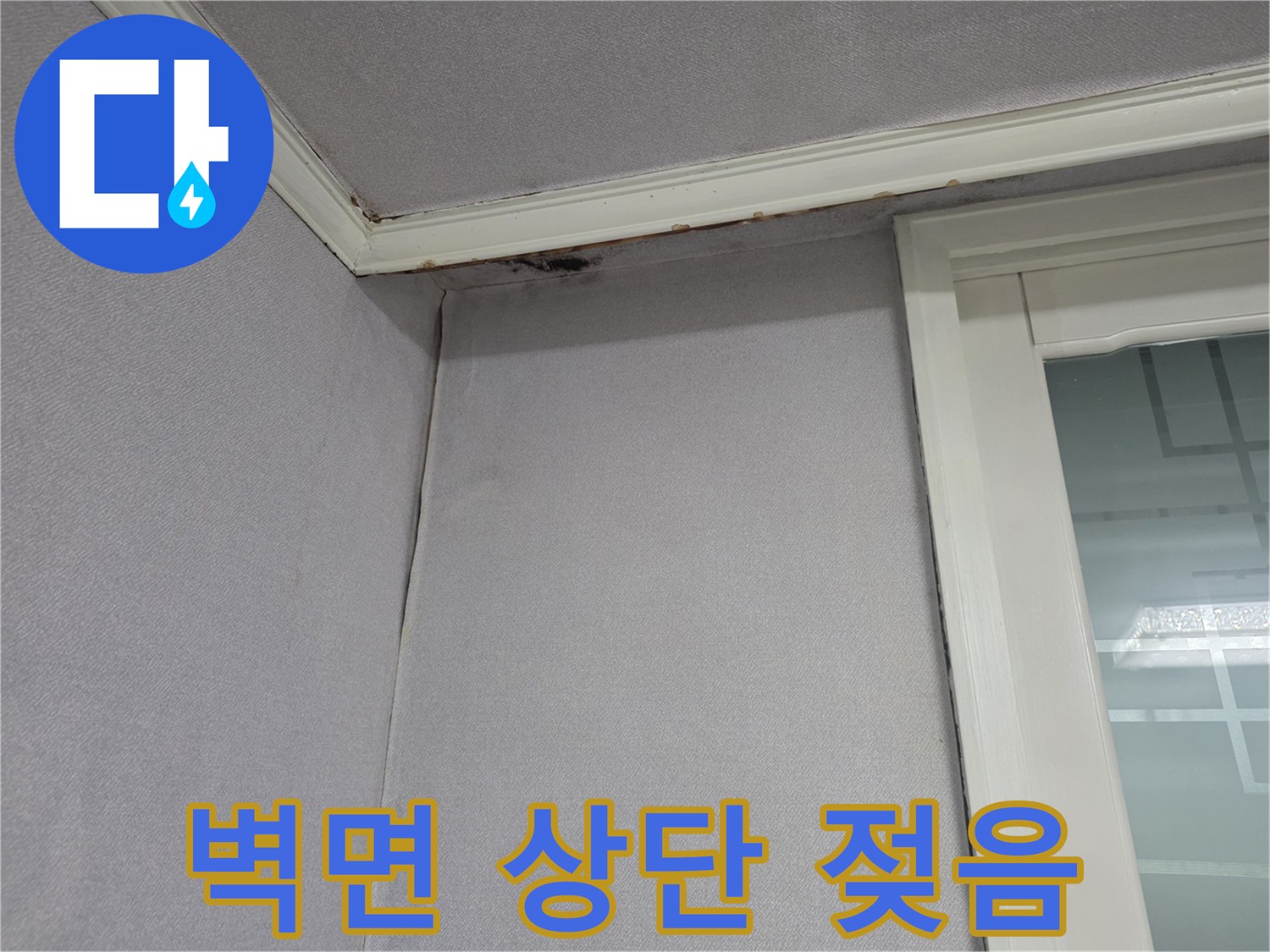 방-천장-경계-부위의-어두운-물자국-상태