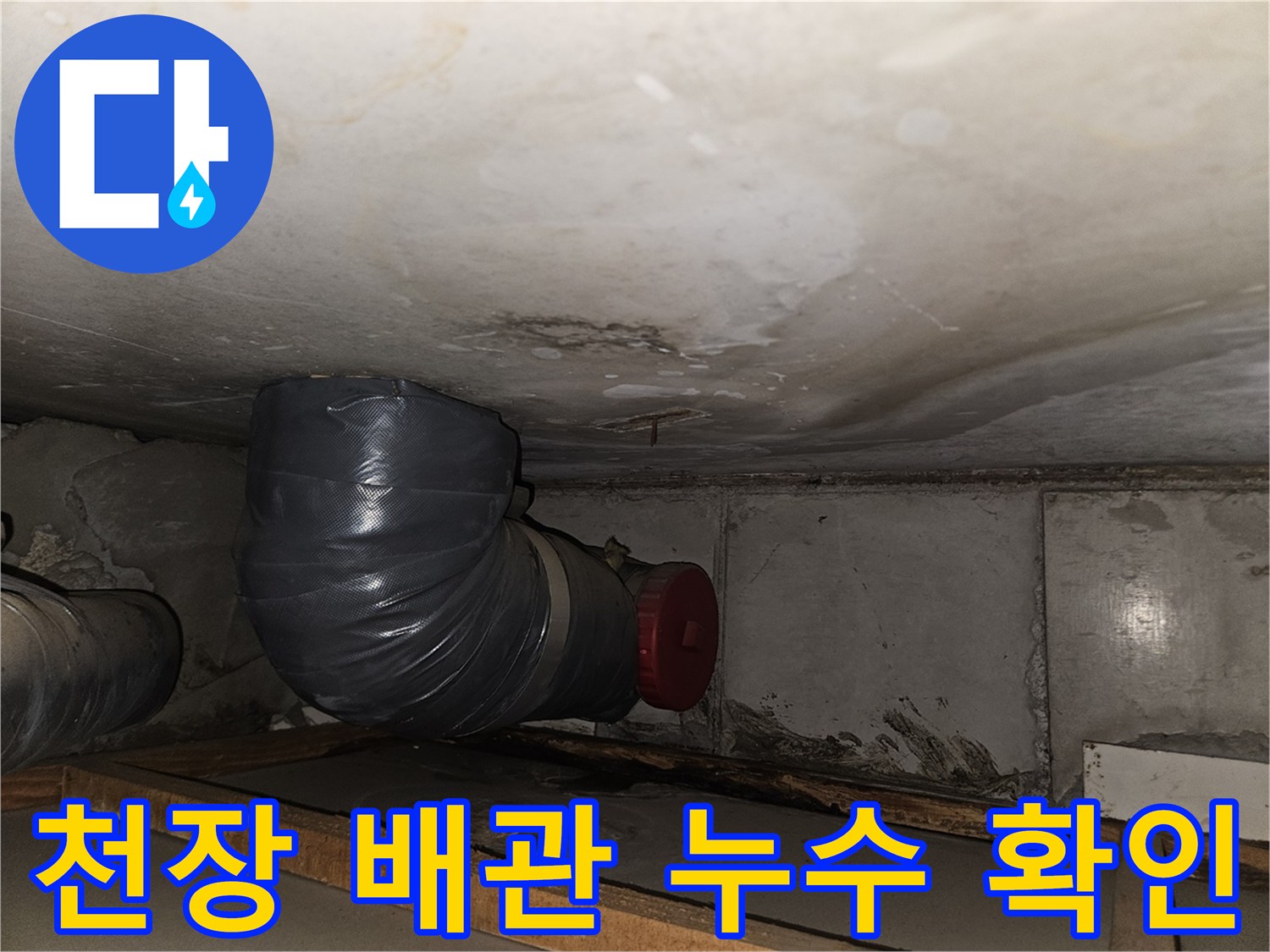 아파트-천장-텍스-내부-누수-배관-상태-확인