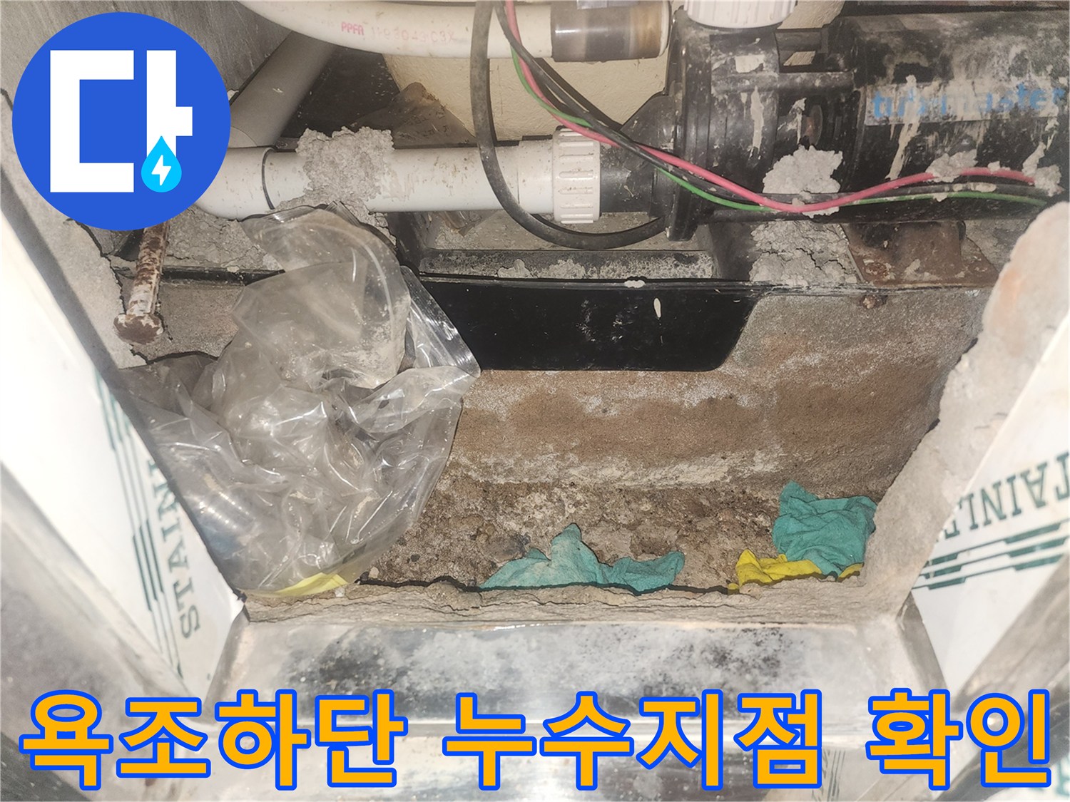 월풀-욕조-하단-배관-주변-물고임-현황