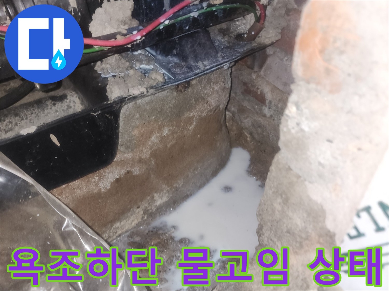 월풀-욕조-하단-점검구-내부-물고임-현상