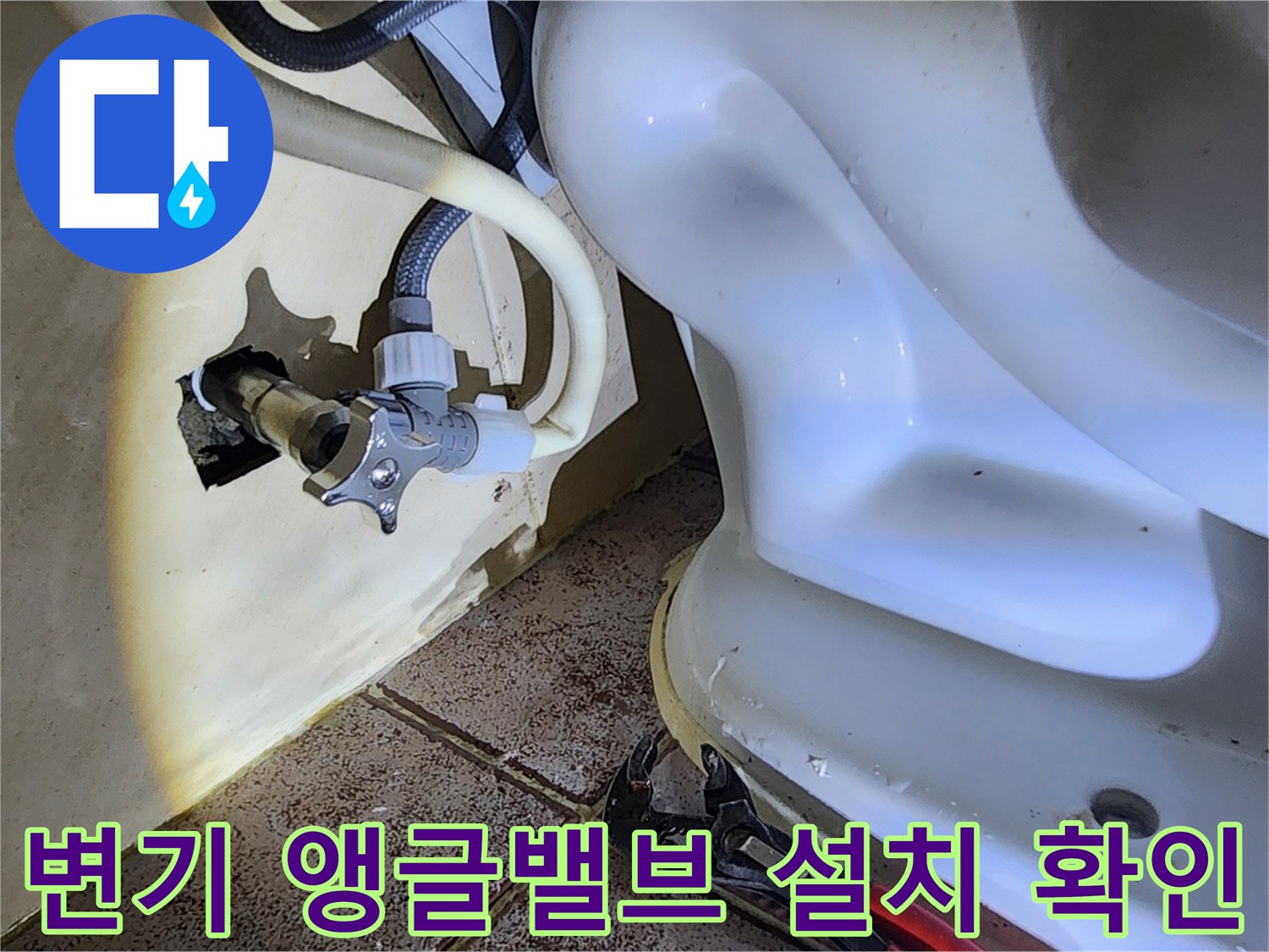새로 교체한-앵글밸브와-잘 연결된 급수 호스
