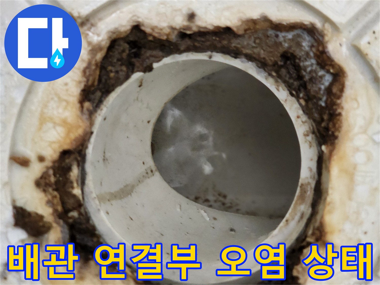 유가-주변의-심한-이물질-퇴적과-누수흔적