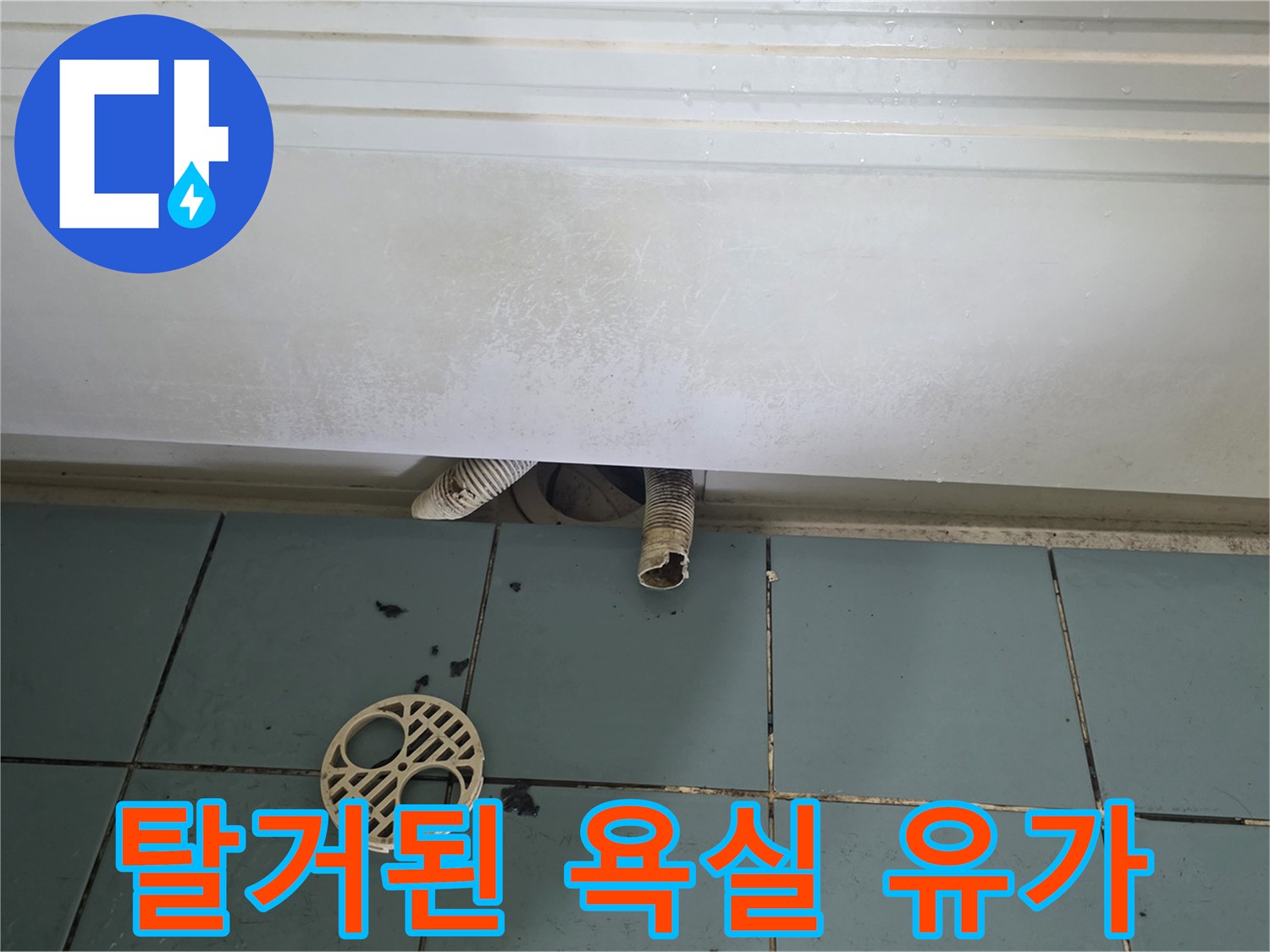 욕실-유가가-분리된-배수구-내부-배관-모습