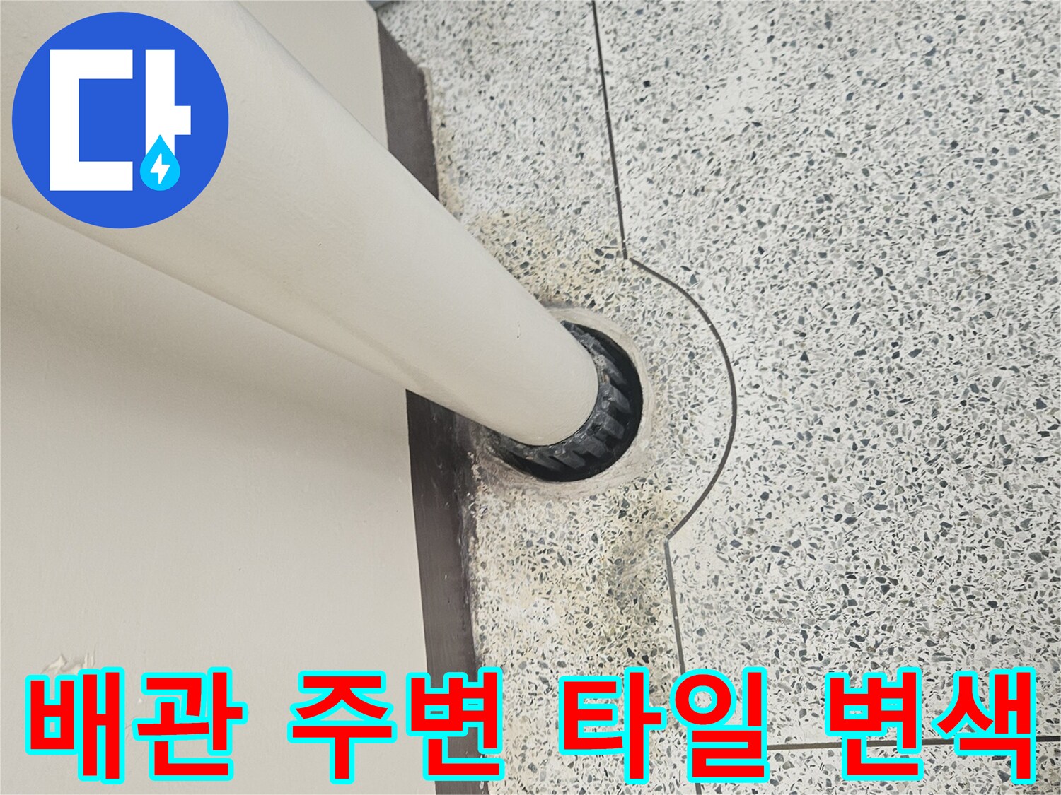 도봉구 세탁실-하수 배관 입구의 오염 상태