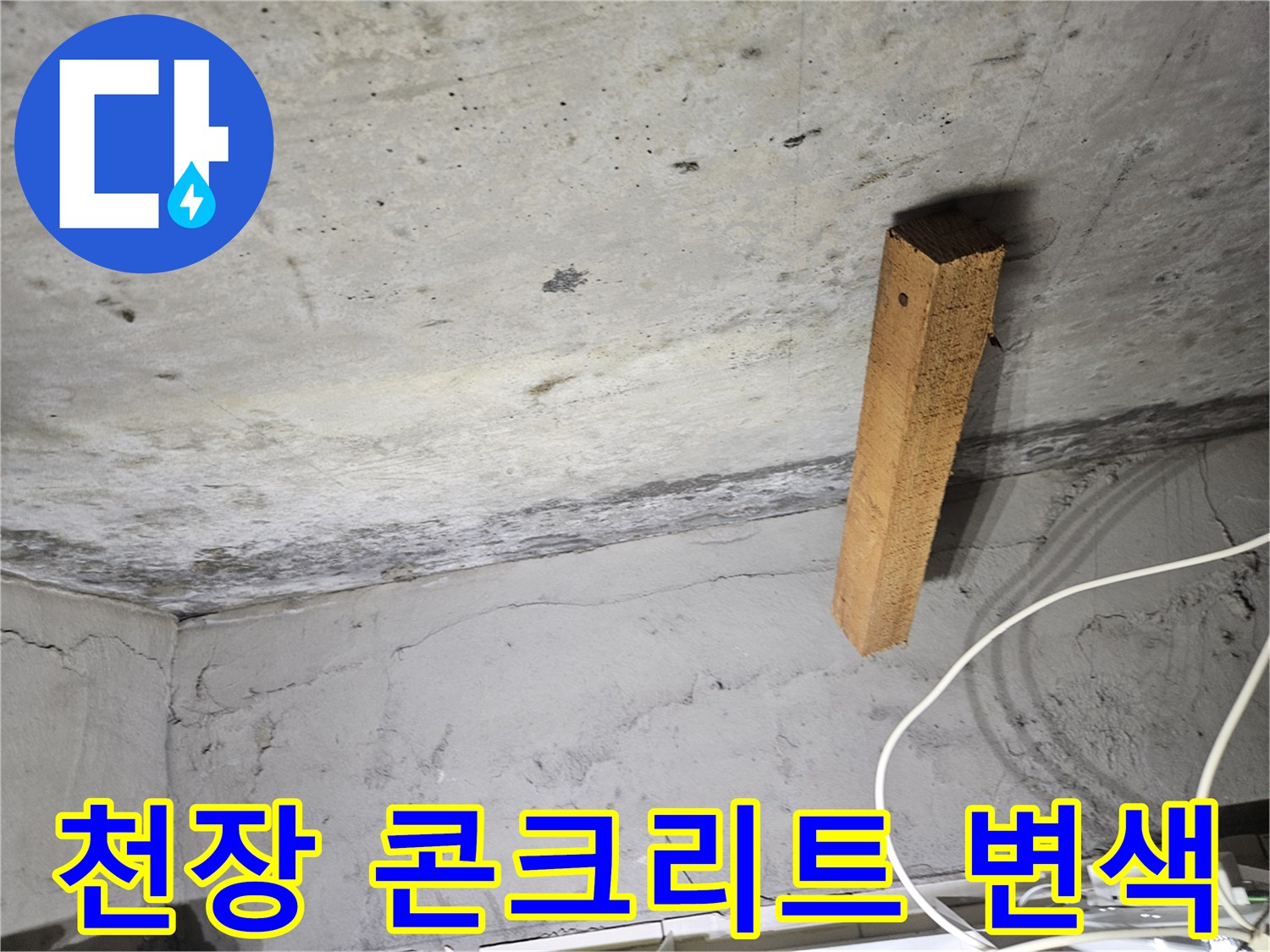 습기로-변색된-콘크리트-천장-표면