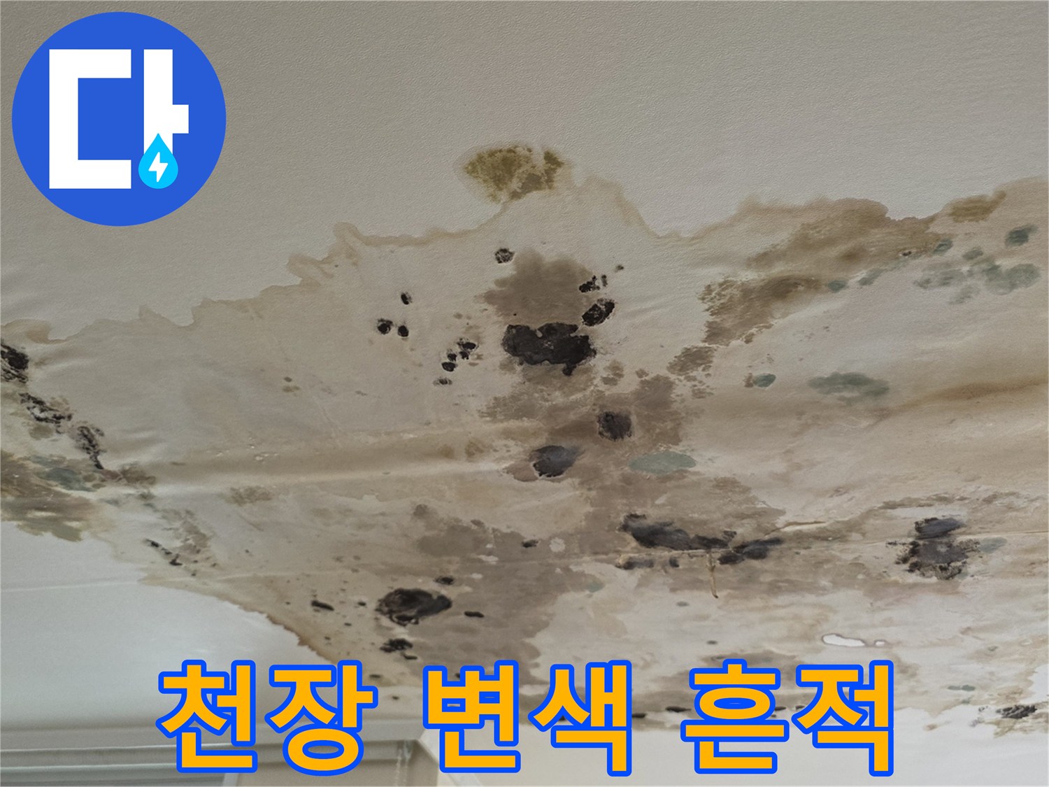 물샘-흔적이-남은-아파트-천장-마감재